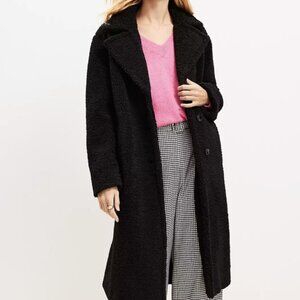Loft Petite Modern Sherling Coat size small